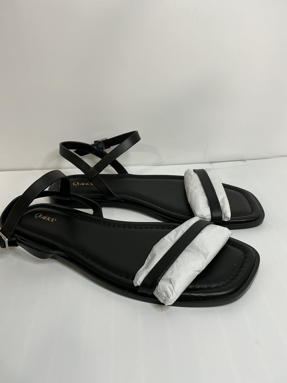 Italian Leather Ankle Strap Flat Sandal